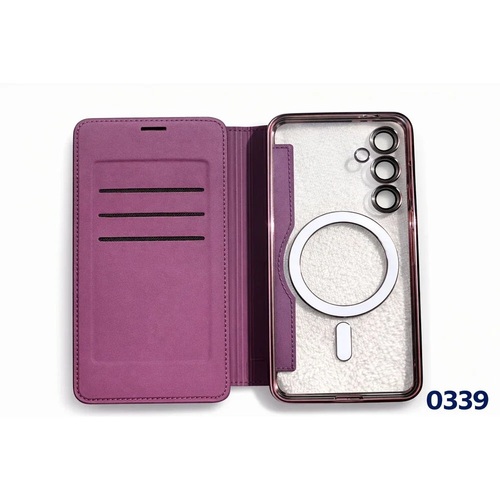 Samsung S24 FE magnetic phone wallet case - purple - 0339